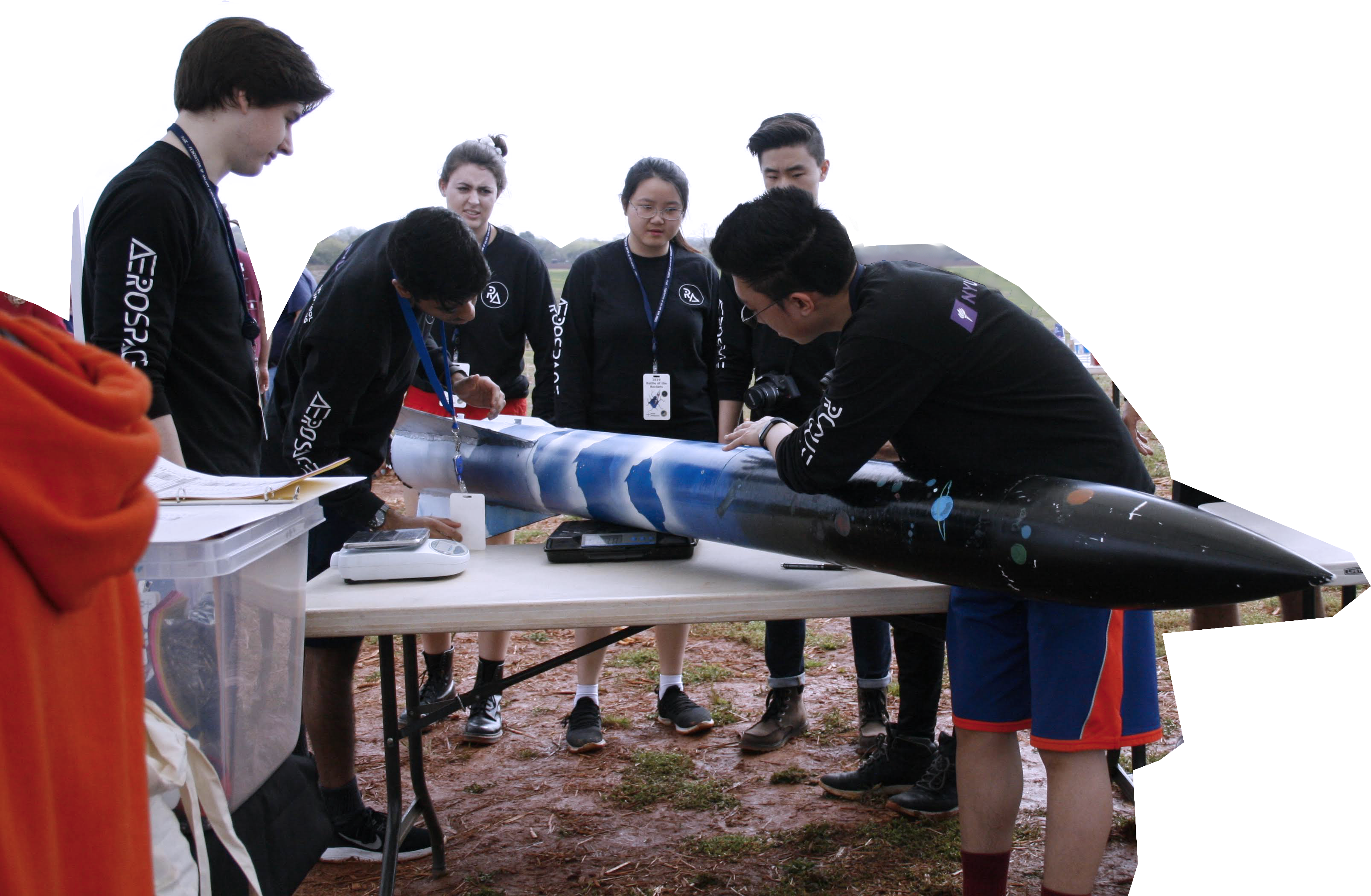 Rogue Aerospace Members during Rocket Assemby at the Battle of The Rockets